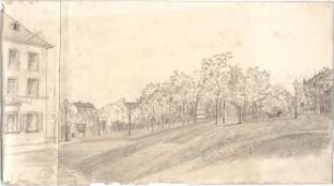 Littmann, Max; Aquarelle, Zeichnungen, Skizzen - Dorfstrasse (Perspektive)