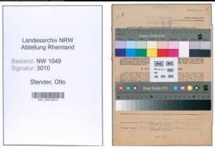Entnazifizierung Otto Stender , geb. 09.08.1900 (Lokfuehrer)