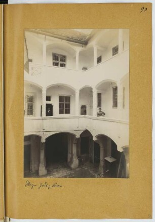 Haus zum Löwen, Steyr: Ansicht von der Hofseite (aus: Skizzen- und Fotoalbum 21)