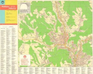 Stadtplan der Stadt Hüttental mit Verzeichnis der Straßen und öffentlichen Einrichtungen