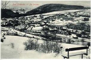 Bad Gottleuba. Blick auf Gottleuba im Winter