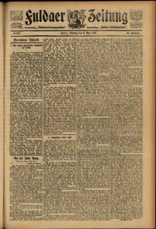 Zweite Ausgabe vom Dienstag, den 08. Mai 1906.