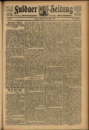 Zweite Ausgabe vom Dienstag, den 08. Mai 1906.