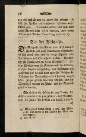96-117, Von der Viehzucht