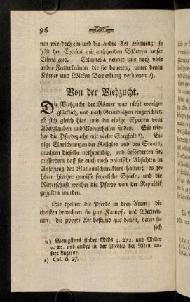 96-117, Von der Viehzucht