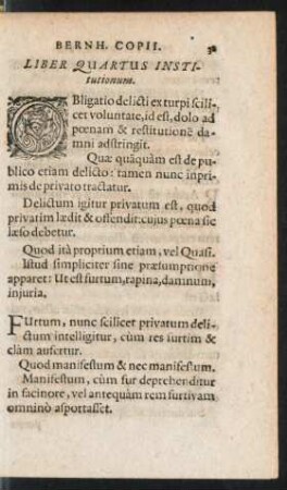 Liber Quartus Institutionum.