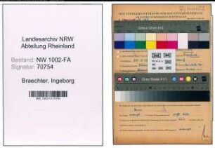 Entnazifizierung Ingeborg Braechter, geb. 28.09.1922 ()