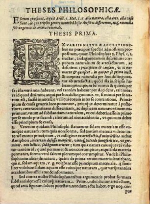Theses philos. de natura, arte, casu, anima rat.
