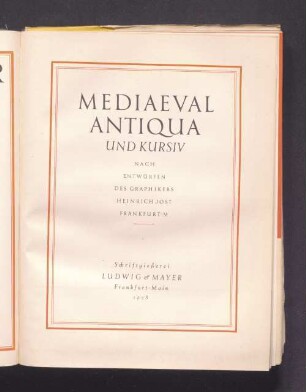 Mediaeval Antiqua und Kursiv