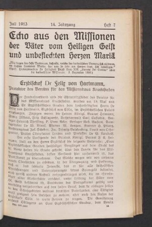 Juli 1913. Heft 7