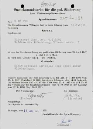 Thau, Hildegard