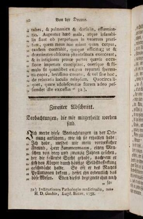 20-23, Zweyter Abschnitt. Beobachtungen, die mir mitgetheilt worden sind.