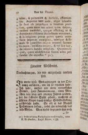 20-23, Zweyter Abschnitt. Beobachtungen, die mir mitgetheilt worden sind.