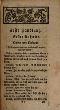 Das unvermuthete Hinderniß oder das Hinderniß, ohne Hinderniß : ein Lustspiel