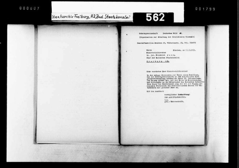 Schutzgemeinschaft Deutsches Wild e.V. (Organisation zur Erhaltung der freilebenden Tierwelt), Abhaltung der 2. Internationalen Tagung der Schutzgemeinschaft, München 1951