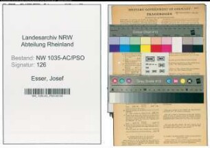 Entnazifizierung Josef Esser , geb. 11.07.1896 (Bergmann)