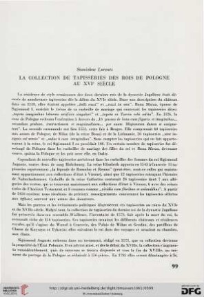 2: La collection de tapisseries des rois de Pologne au XVIe siècle