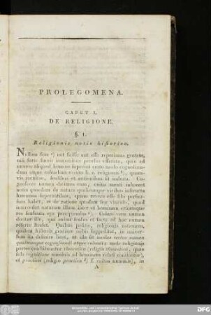 Caput I. De Religione.