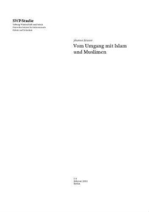 Vom Umgang mit Islam und Muslimen