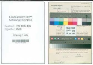 Entnazifizierung Hilde Koenig , geb. 06.02.1902 (Lehrerin)