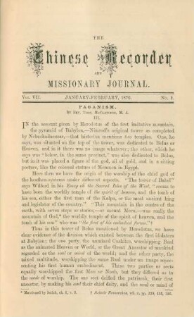 No. 1. January - February, 1876