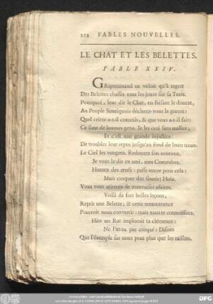 Le Chat Et Les Belettes. Fable XXIV.
