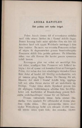 Andra Kapitlet. Det polska och ryska kriget.