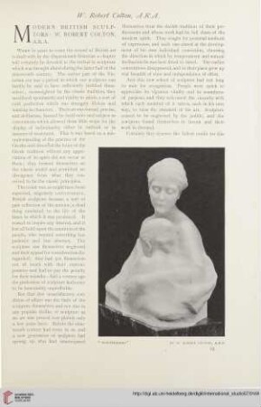 Modern British sculptors: W. Robert Colton, A.R.A.