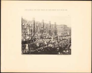 Festschmuck der Stadt Berlin auf dem Pariser Platz im Mai 1900: Ansicht