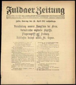 Ausgabe vom Sonntag, den 15. April 1917.