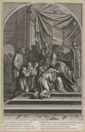 Doppelbildnis des Heiligen Bruno und des Heiligen Hugo (Einkleidung Brunos und seiner Gefährten durch Bischof Hugo)