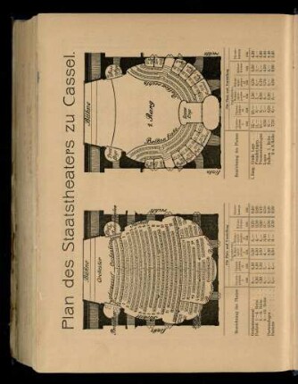 Plan des Staatstheaters zu Cassel
