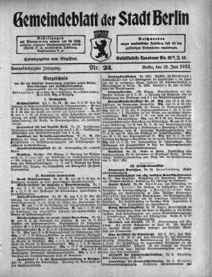 1922,24: Nr. 25, 18. Juni 1922