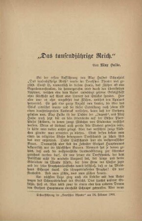 "Das tausendjährige Reich"