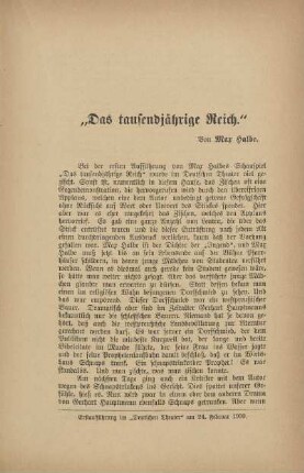 "Das tausendjährige Reich"