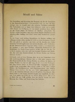 Schuld und Sühne
