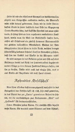 Aphrodites "Gesellschaft"