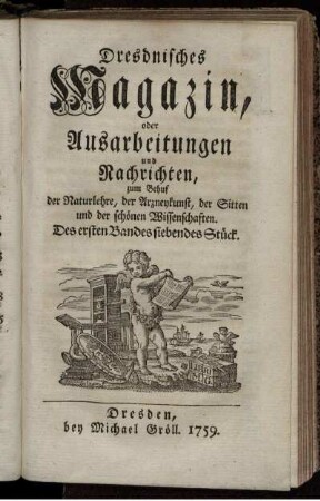 Des ersten Bandes siebendes Stück.