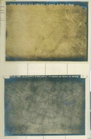 Fotos der Stellungen westlich von Langemark sowie der Winterstellung bei Jungburg östlich von Langemark (2 Luftbilder)