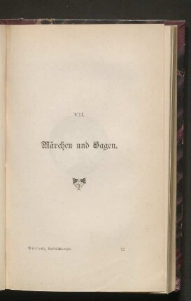 VII. Märchen und Sagen