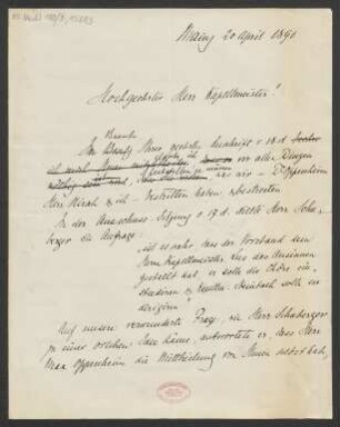 Brief an Friedrich Lux : 20.04.1890
