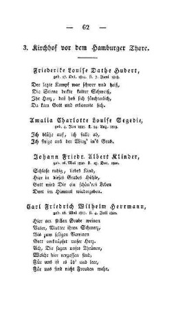 3. Kirchhof vor dem Hamburger Thore