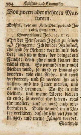 Von zween oder mehrern Martyrern.