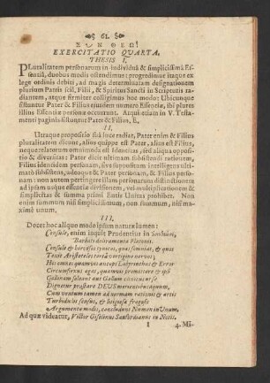 Exercitatio Quarta.