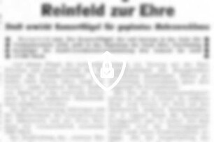 Investition gereicht Reinfeld zur Ehre