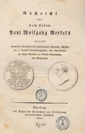 Nachricht von dem Leben Paul Wolfgang Merkel's