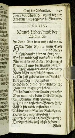 Danck-Lieder/ nach der Absolution.