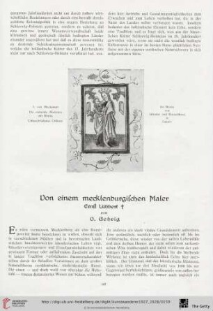 9/10: Von einem mecklenburgischen Maler : Ernst Lübbert