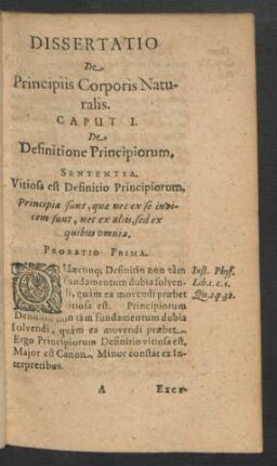 Caput I. De Definitione Principiorum.