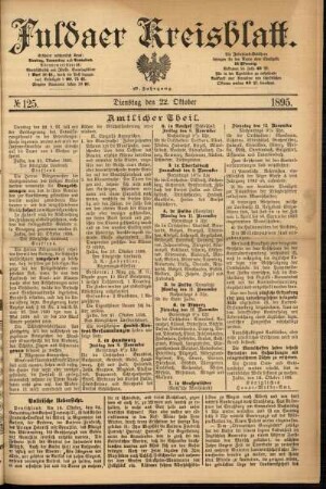 Ausgabe vom Dienstag, den 22. Oktober 1895.